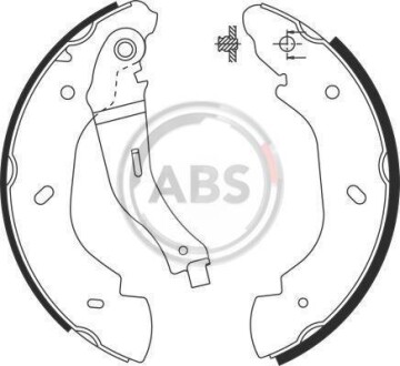 Колодки тормозные барабанные, комплект A.B.S. 9126