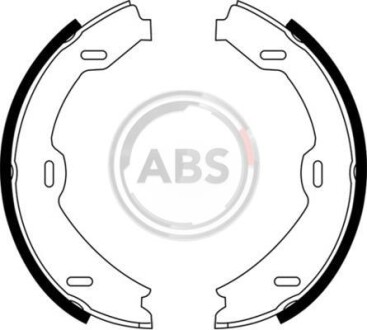 Колодки тормозные стояночного тормоза A.B.S. 9140