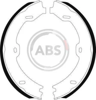 Колодки тормозные стояночного тормоза A.B.S. 9141