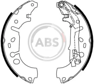 Колодки тормозные барабанные, комплект A.B.S. 9215