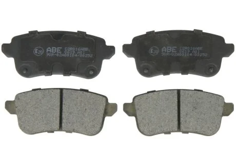Тормозные колодки дисковые задние, комплект ABE C2R016ABE