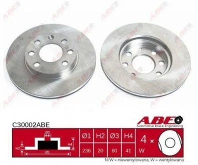 Гальмівний диск ABE C30002ABE