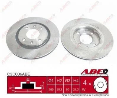 Тормозной диск ABE C3C006ABE