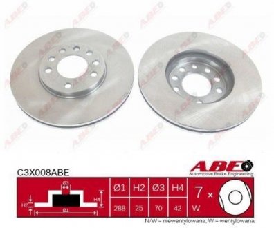 Тормозной диск ABE C3X008ABE