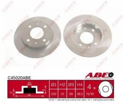 Тормозной диск ABE C45020ABE