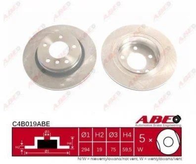 Тормозной диск ABE C4B019ABE