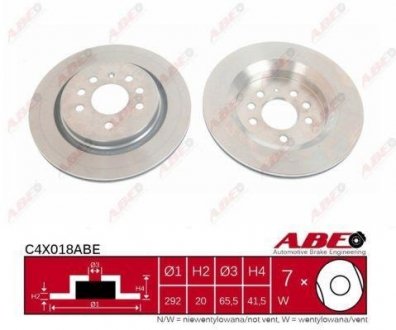 Гальмівний диск ABE C4X018ABE