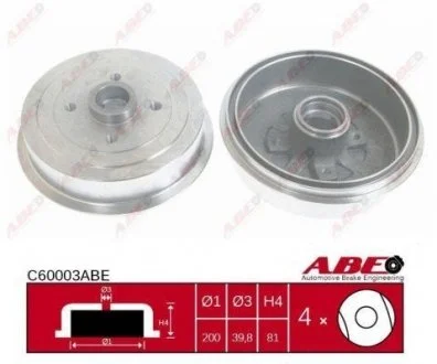 Гальмівний барабан ABE C60003ABE