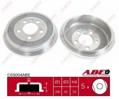 Тормозной барабан ABE C6S004ABE