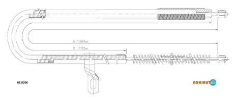Трос ручника ADRIAUTO 01.0206
