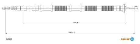 Трос ручника ADRIAUTO 01.0257