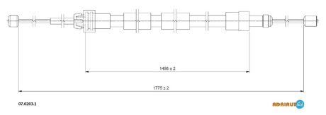 Трос ручника ADRIAUTO 07.0203.1
