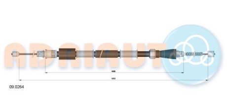 Трос ручника ADRIAUTO 09.0264