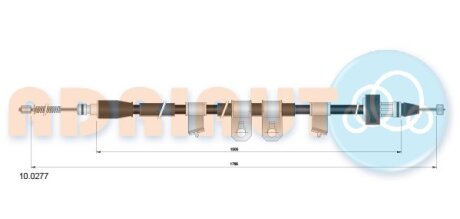 Трос ручника ADRIAUTO 10.0277