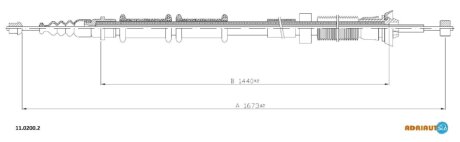 Трос ручника ADRIAUTO 11.0200.2