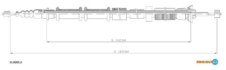 Трос ручника ADRIAUTO 11.0201.2