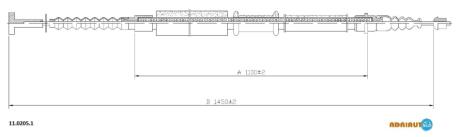Трос ручника ADRIAUTO 11.0205.1
