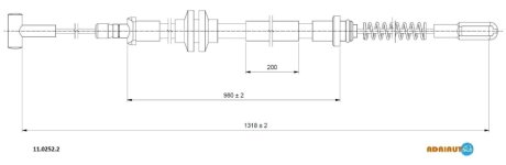 Трос ручника ADRIAUTO 11.0252.2