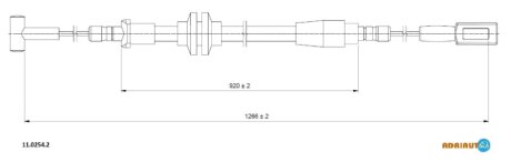 Трос ручника ADRIAUTO 11.0254.2