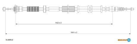 Трос ручника ADRIAUTO 11.0255.2