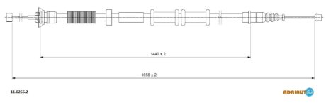 Трос ручника ADRIAUTO 11.0256.2