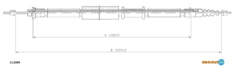 Трос ручника ADRIAUTO 11.0289