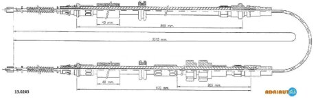 Трос ручника ADRIAUTO 13.0243