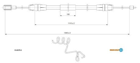 Трос ручника ADRIAUTO 13.0270.1