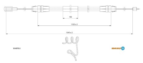 Трос ручника ADRIAUTO 13.0272.1