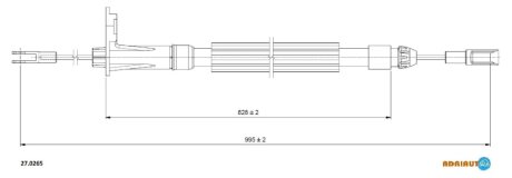 Трос ручника ADRIAUTO 27.0265