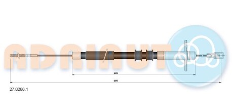 Трос ручника ADRIAUTO 27.0266.1