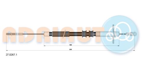 Трос ручника ADRIAUTO 27.0267.1