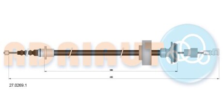 Трос ручника ADRIAUTO 27.0269.1