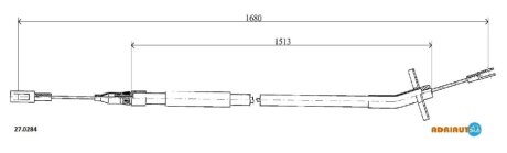 Трос ручника ADRIAUTO 27.0284