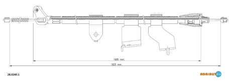 Трос ручника ADRIAUTO 28.0249.1