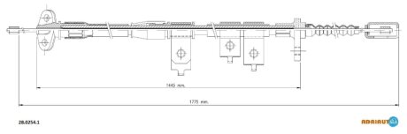 Трос ручника ADRIAUTO 28.0254.1