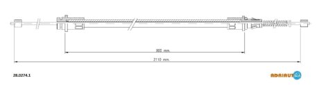 Трос ручника ADRIAUTO 28.0274.1