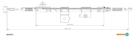 Трос ручника ADRIAUTO 28.0278.1