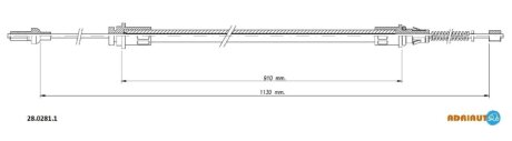 Трос ручника ADRIAUTO 28.0281.1