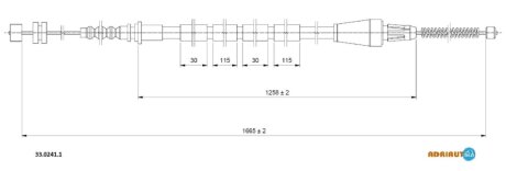Трос ручника ADRIAUTO 33.0241.1