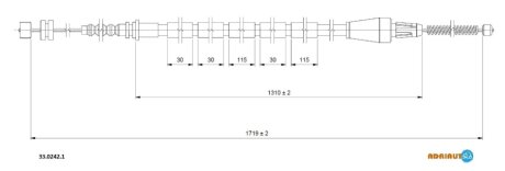 Трос ручника ADRIAUTO 33.0242.1
