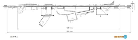 Трос ручника ADRIAUTO 33.0246.1