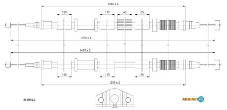 Трос ручника ADRIAUTO 33.0252.1