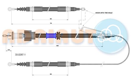 Трос ручника ADRIAUTO 33.0267.1