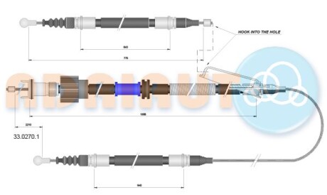 Трос ручника ADRIAUTO 33.0270.1