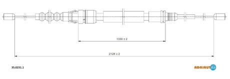 Трос ручника ADRIAUTO 35.0231.1