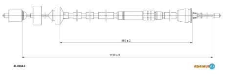 Трос сцепления ADRIAUTO 41.0104.1