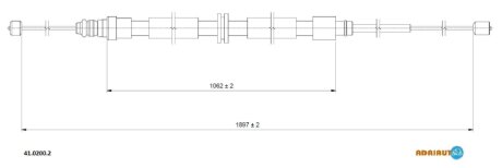 Трос ручника ADRIAUTO 41.0200.2