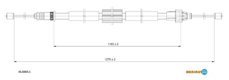 Трос ручника ADRIAUTO 41.0263.1