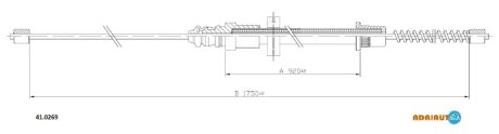 Трос ручника ADRIAUTO 41.0269